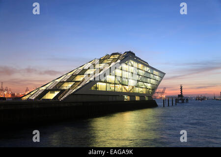 The modern office building DOCKLAND at river Elbe, Hamburg, Germany, Europe Stock Photo