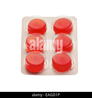 Pills in blister pack isolated on white background Stock Photo
