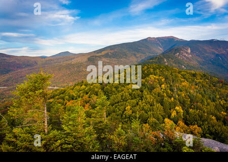 Early fall view from Bald Mountain, at Franconia Notch State Park, New Hampshire. Stock Photo