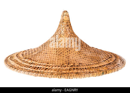 a traditional chinese hat isolated over a white background Stock Photo