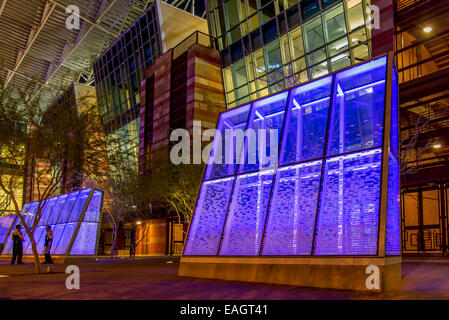 Convention Center at night in Phoenix, Arizona Stock Photo