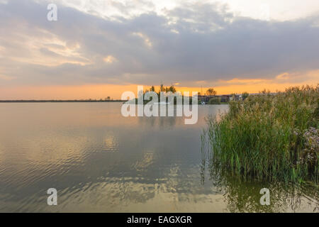 Autumn in vinery village of Jois at Lake Neusiedler See, Burgenland, Austria, Jois Stock Photo