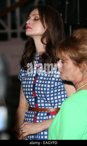 Sophie Ellis-Bextor and Janet Ellis attend the Internet Matters photocall and website launch which aims to keep children safer when using the internet. Mother and daughter (Ellis and Ellis-Bextor) are ambassadors of the campaign.  Featuring: Sophie Ellis- Stock Photo