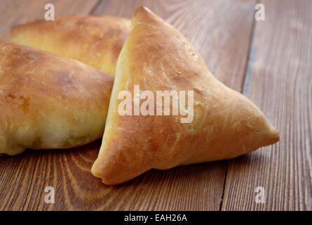 Samosa - Baked stuffed pastry.local cuisines of South Asia, Southeast Asia, Central Asia and Southwest Asia, the Arabian Peninsu Stock Photo