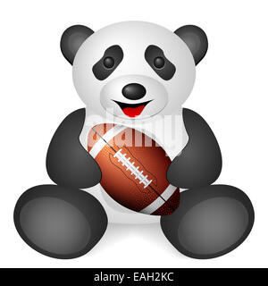 Teddy bear with football ball on a white background. Vector illustration  Stock Photo - Alamy