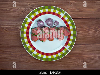Rakfisk - Norwegian fish dish made from trout or sometimes char, salted ...