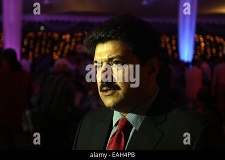 Dhaka 14 November 2014. Hamid Mir is a Pakistani journalist, news anchor, and security analyst. Hamid Mir is a Journalist and author, Executive Editor of Geo Television Pakistan, Host of Current Affairs show Capital Talk, Columnist of Daily Jang,Islamabad. Stock Photo