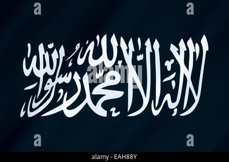 Flag of Al-Qaeda - Islamist Terrorist Organization Stock Photo