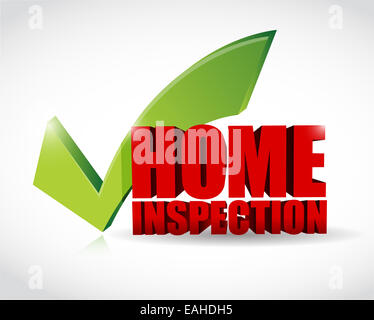 Home inspection approval check mark Stock Photo