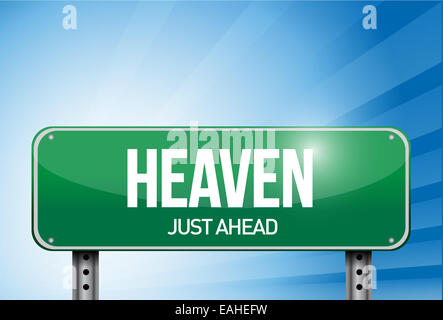 Heaven road sign illustration design Stock Photo