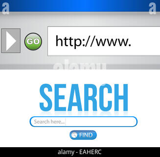 Internet Search engine browser window Stock Photo