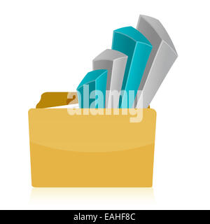 folder Business graph illustration design over a white background Stock Photo