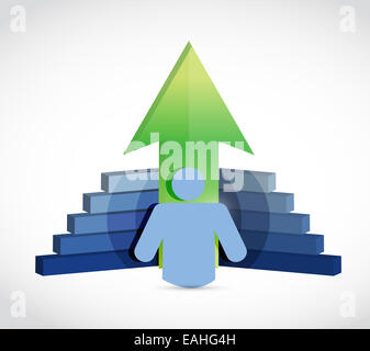 Icon and business graphs. illustration design Stock Photo