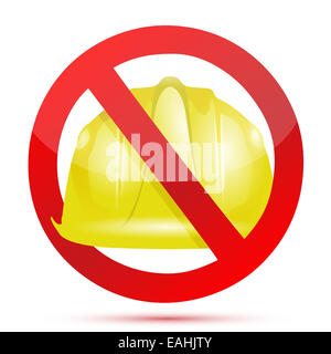 no constructions allow sign illustration design over white Stock Photo