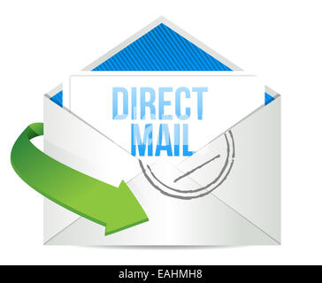 advertising Direct Mail working concept illustration design over a white background Stock Photo