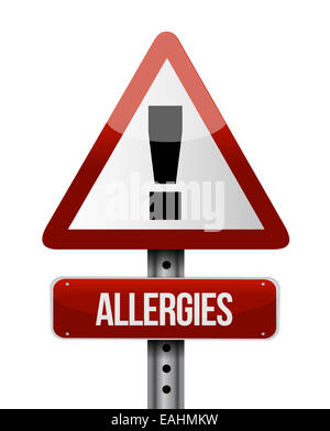 Allergies road sign illustration design Stock Photo