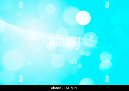 defocused bokeh lights, blue background Stock Photo