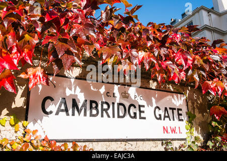 Cambridge Gate Regent's Park - London Stock Photo