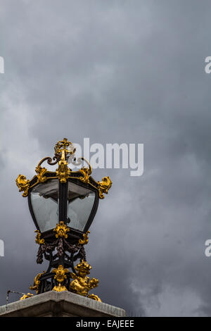 Ornate Lamp outside Buckingham Palace London UK Stock Photo