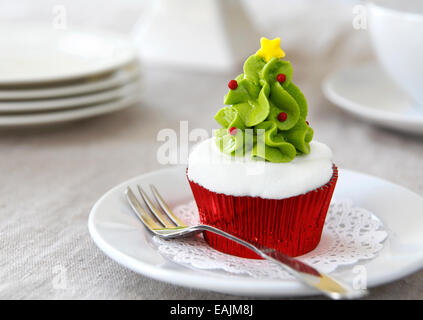 Christmas cupcake Stock Photo