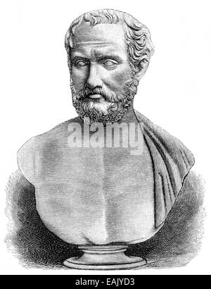 bust of Thucydides, ca. 460 BC - ca. 395 BC, a Greek historian and author of Alimos , Büste von Thukydides, ca. 460 v. Chr. - ca Stock Photo