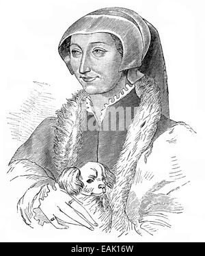 Margaret of Angouleme, or Marguerite de Navarre or Marguerite d'Angoulême or Margarete of Navarra, Margarete of Valois or Margue Stock Photo