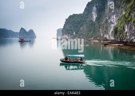 morning views of Ha Long Bay Vietnam Stock Photo
