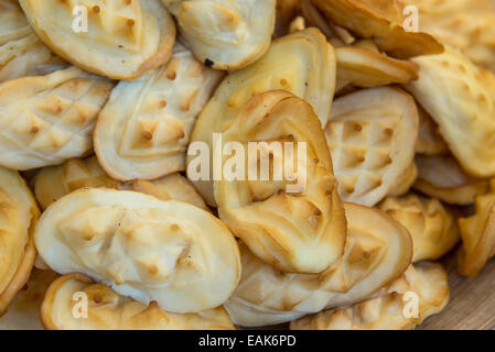 polish smoked cheese made of salted sheep milk called oscypek Stock Photo