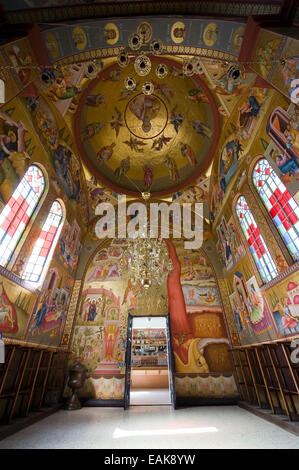 Interior of the 'church of the seven apostles' just next to Capernaum on the coast of the sea of Galilee in Israel Stock Photo