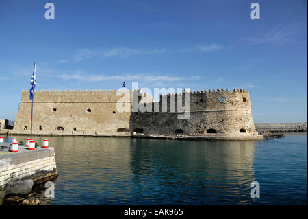 Koules Fortress or Rocca al Mare, Heraklion, Crete, Greece Stock Photo