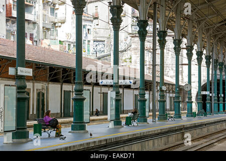 Sao Bento Railway Station, Porto, District of Porto, Portugal Stock Photo