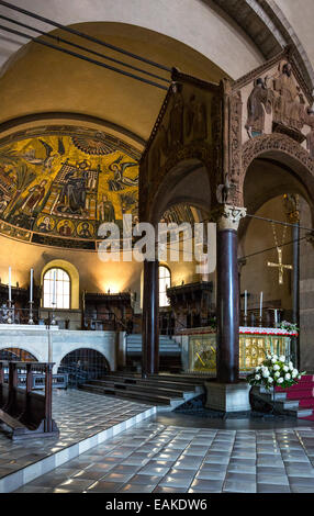 Italy, Milan, the Sant'Ambogio church interior Stock Photo