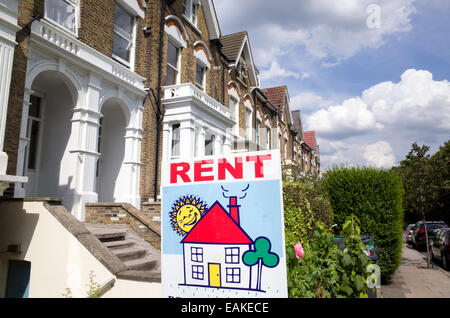 For rent sign, London, England, UK Stock Photo
