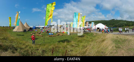 A panoramic view of the site of the National Eisteddfod of Wales Llanelli, August 2014 Stock Photo