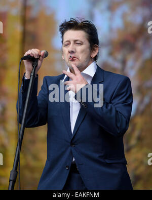 London, UK, 05/07/2014 : The Pogues play British Summertime Hyde Park. Persons Pictured: Shane MacGowan. Picture by Julie Edwards Stock Photo