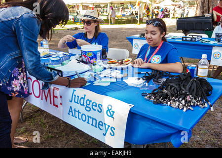 Miami Florida,Hialeah,Amelia Earhart Park,Kozyak Annual Minority Mentoring Picnic,networking,work,law firms,judges,lawyers,attorneys,law students,bar Stock Photo