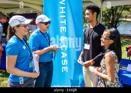 Miami Florida,Hialeah,Amelia Earhart Park,Kozyak Annual Minority Mentoring Picnic,networking,work,law firm,judges,lawyers,law students,bar association Stock Photo