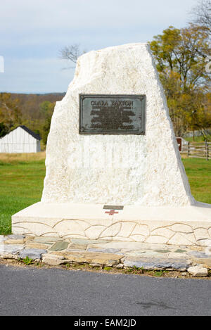 Clara Barton Memorial (American red cross) Antietam National Battlefield, Sharpsburg, Maryland, USA. Stock Photo