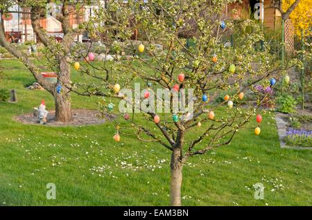 Tree with Easter eggs Stock Photo