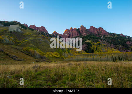 Red Mountains near the Maroon Bells Stock Photo