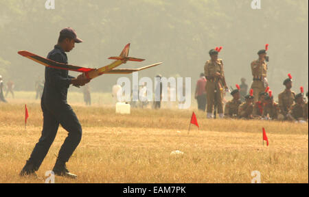 Aero Modelling show by NCC cadets at the Brigade Parade Ground on the occasion of NCC Day in Kolkata on Sunday 16 November 2014 © Bhaskar Mallick/Pacific Press/Alamy Live News Stock Photo