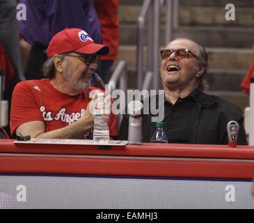 Celebrities courtside at the Los Angeles Clippers NBA basketball game