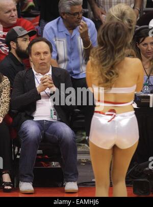 Celebrities courtside at the Los Angeles Clippers NBA basketball game
