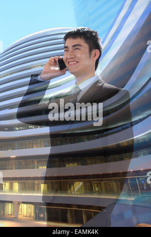 Business people in conversation Stock Photo