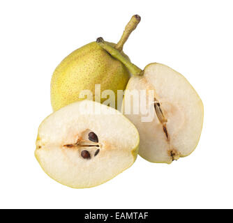 Two Asian pears isolated on white background Stock Photo
