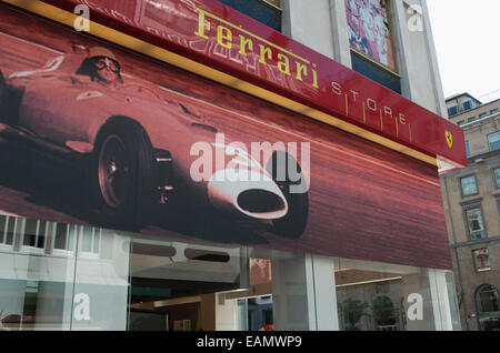 Ferrari store in Milan, Italy Stock Photo