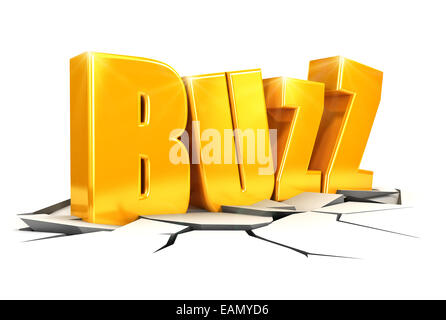 3d buzz concept, isolated white background, 3d image Stock Photo