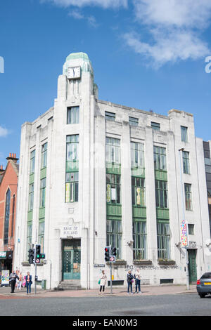 Dublin, Ireland - Aug 19, 2014: Old Bank of Ireland building in Belfast, North Ireland  on August 19, 2014 Stock Photo