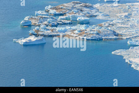 beautiful Landscape in Greenland with ice, snow and water. Global warming Stock Photo