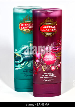 Imperial Leather Tropical Paradise and Funfair Nostalgia Body Washes Stock Photo